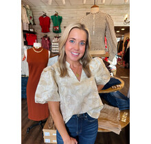 Valerie V-Neck Puff Sleeve Top