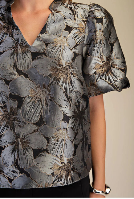 Valerie V-Neck Puff Sleeve Top