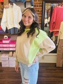 Camille Contrast Crewneck