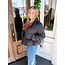 The Uptown Peach Ruffle Puffer Jacket