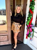 Mocha Latte Pleated Shorts