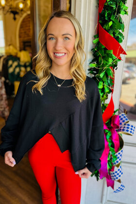 Blairs Black Asymmetrical Sweatshirt