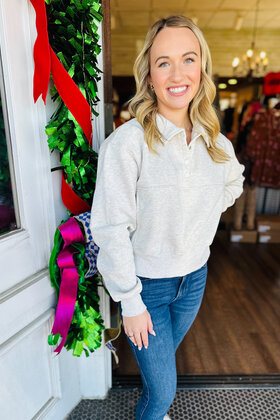 Gabby’s Grey Cropped Pullover