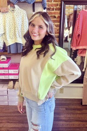 Camille Contrast Crewneck