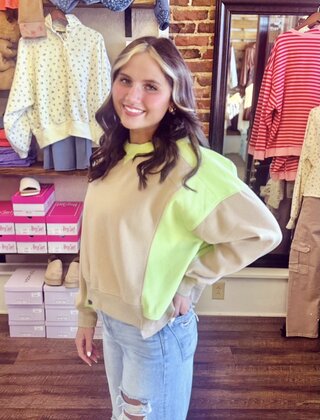 Camille Contrast Crewneck