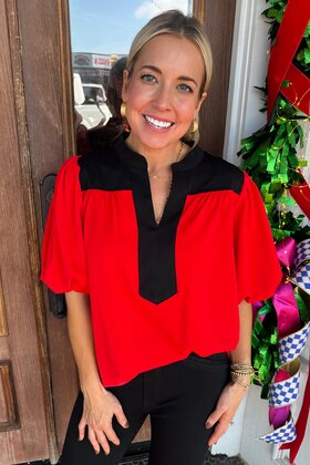 The Black Trim Blouse