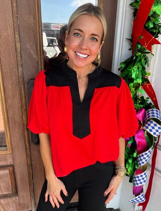 The Black Trim Blouse