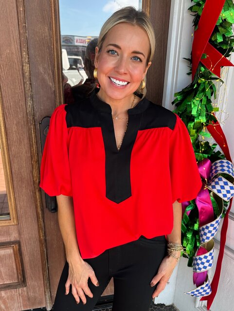 The Black Trim Blouse