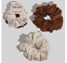 Oversized Scrunchies - Cream + Camel