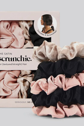 Satin Sleep Scrunchies - 5 Pack