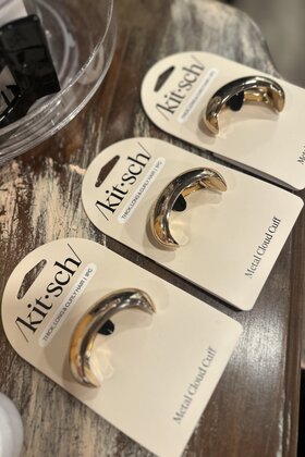 Gold Metal Cloud Cuff - Large