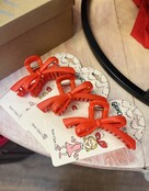 The Grinch  X  Kitsch Bow Claw Clip - Red