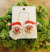 Acrylic Santa Earrings