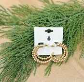 Triple Layered Gold Ball Hoops