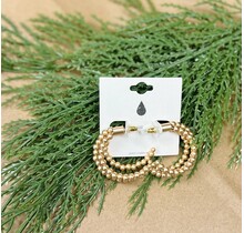 Triple Layered Gold Ball Hoops