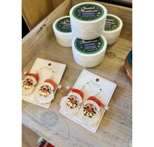 Acrylic Santa Earrings