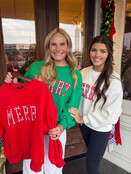 Merry in Plaid Sweatshirt