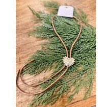 Brown String Heart Necklace