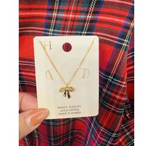 Dainty Gold Bow Necklace