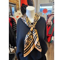 Greek Patterned Silk Scarf