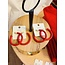The Uptown Peach Deep Red Color Coat Hoops