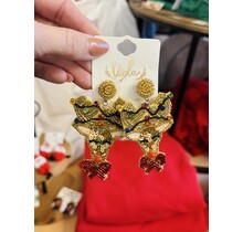 Beaded Rudolph Earrings