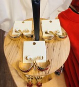 Textured Gold Metal Hoops