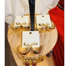 Textured Gold Metal Hoops