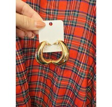 Gold Chunky Dome Hoops