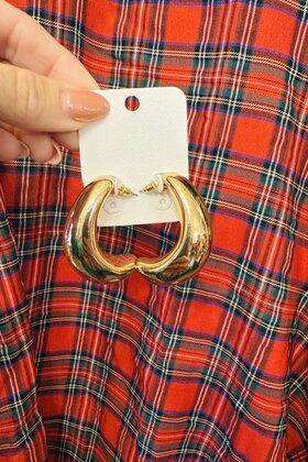 Gold Chunky Dome Hoops