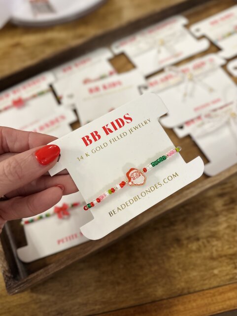 Beaded Blondes Santa Sprinkle Bracelets - Kids