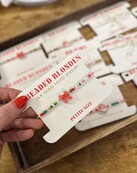 Beaded Blondes Red Holiday Bow - Petite