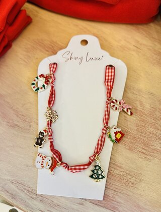 Holly Jolly Christmas Charm Necklace