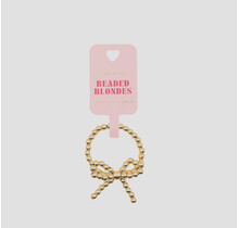 Beaded Blonde Gold Bow Rings
