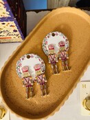 Pink Nutcracker Earrings