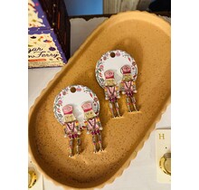 Pink Nutcracker Earrings