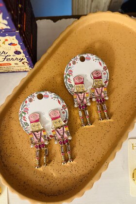 Pink Nutcracker Earrings