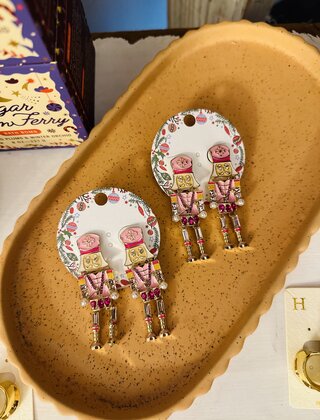 Pink Nutcracker Earrings