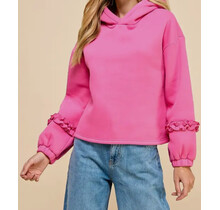 Ruffle Crop Hoodie