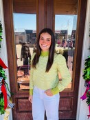 Striped Knitted Mockneck Sweater