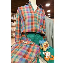 Color burst Button Down Top