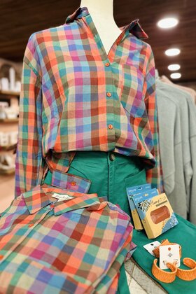 Color burst Button Down Top