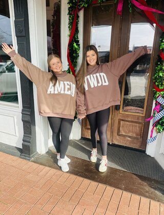 WWJD & AMEN Mock Neck Reversible Sweatshirt