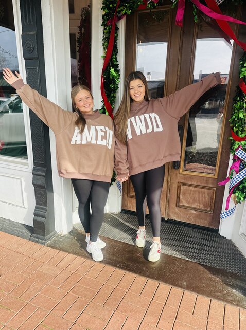 WWJD and AMEN Mock Neck Reversible Sweatshirt