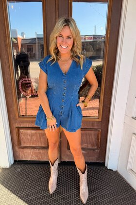 The Cutest Denim Romper