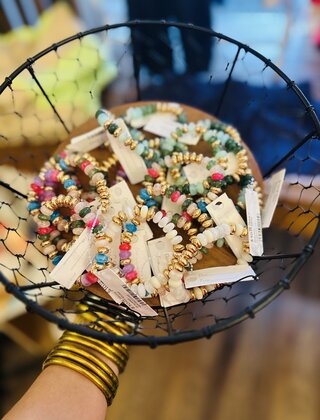 Stone + Metal Bracelet -