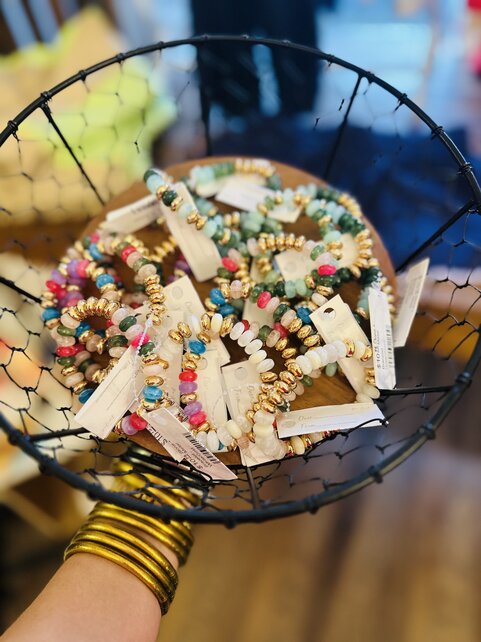 Stone + Metal Bracelet -