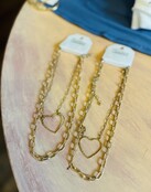 Heart & Chain Necklace Set Gold