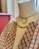 Heart & Chain Necklace Set Gold