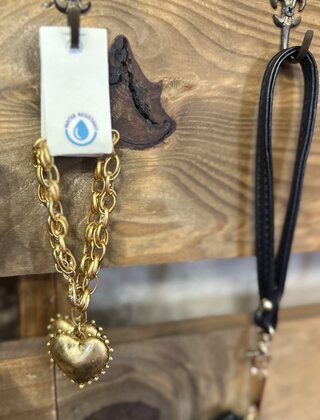 Puffy Heart Chain Bracelet